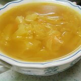 キャベツのカレー風味スープ